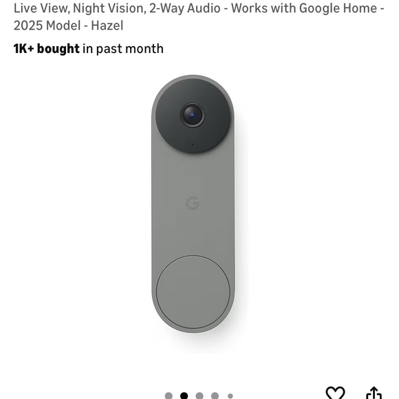 Google Nest Doorbell Wired in Dark Gray